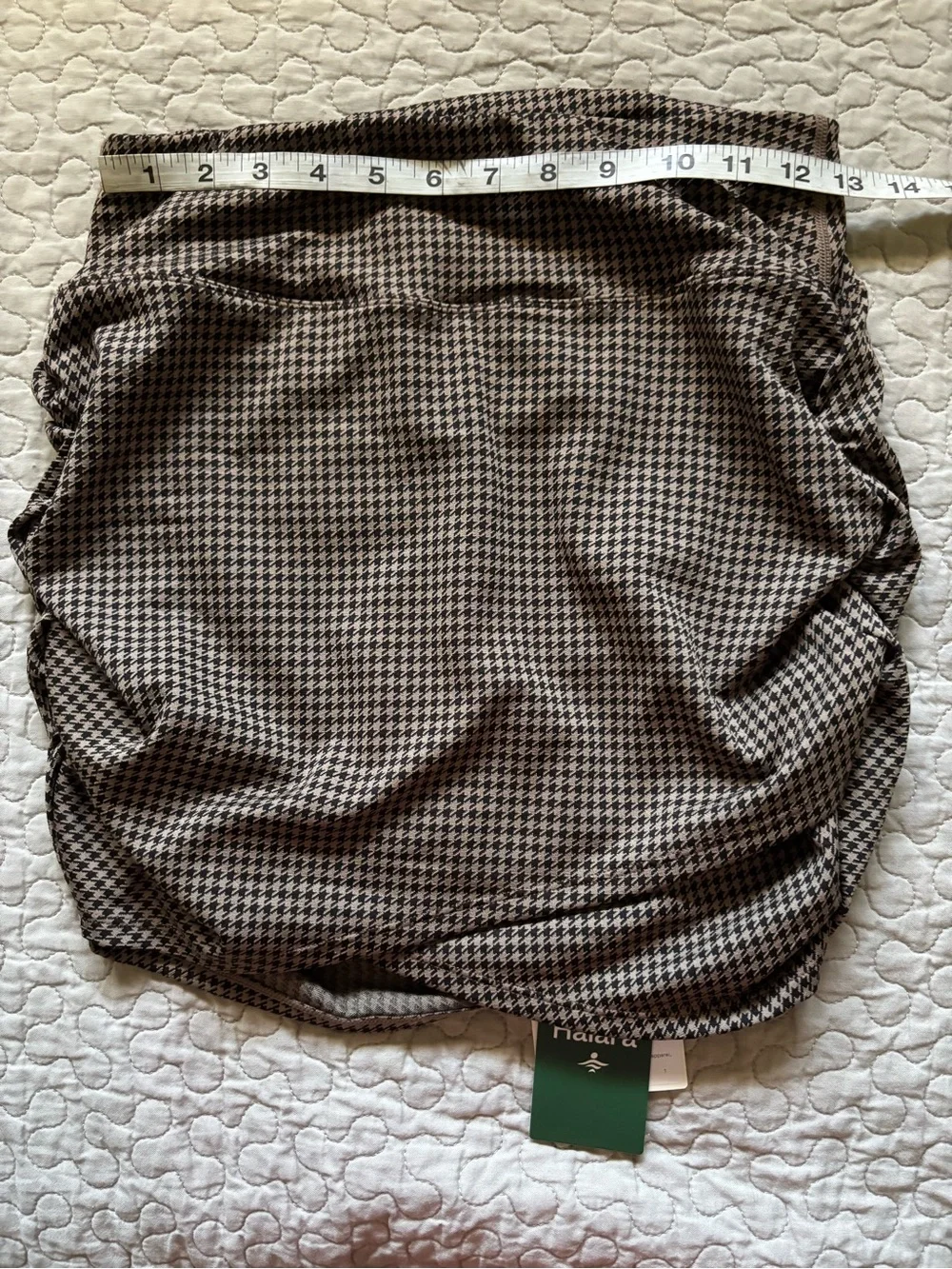 HALARA Brown Houndstooth Ruched Mini Skirt - Picture 9 of 14